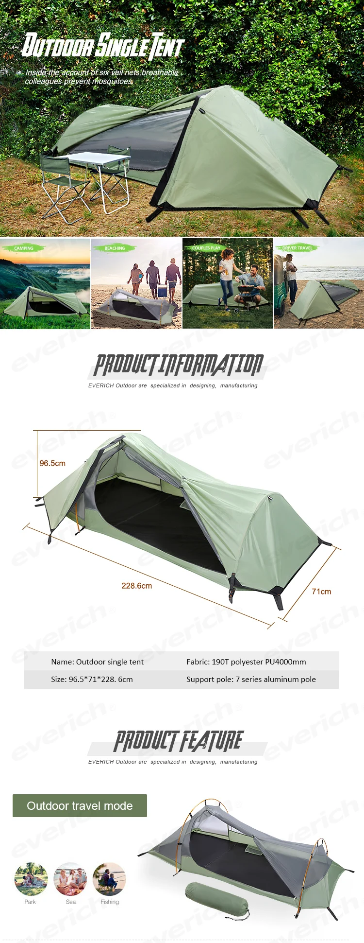 Waterproof Hiking Backpacking Bivy Swag Tents Camping Outdoor