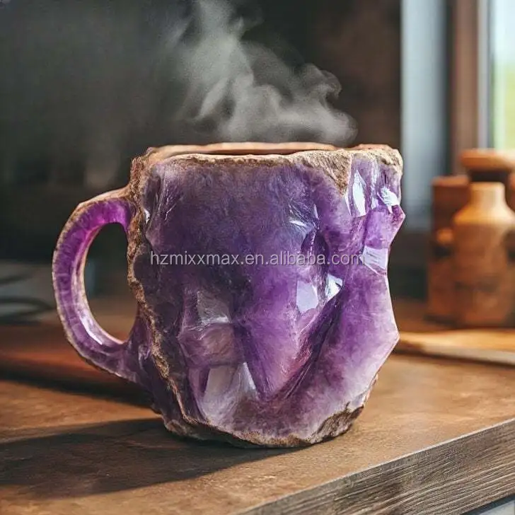 2024 Новый разноцветный хрустальный стеклянный минеральный мрамор Агат кофейная чашка Роскошная элегантный Рождественский подарок