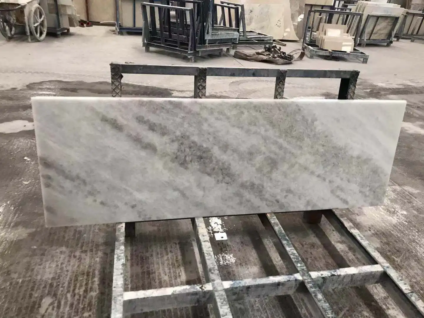 White Marble Countertop Nature White Quartzite Stone Bathroom Vanity ...