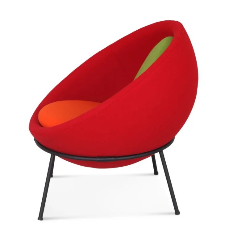 Modern Relaxing Design Living Room Home Furniture Fabric Lounge Bardi's  Bowl Half Circle Bowl Chair