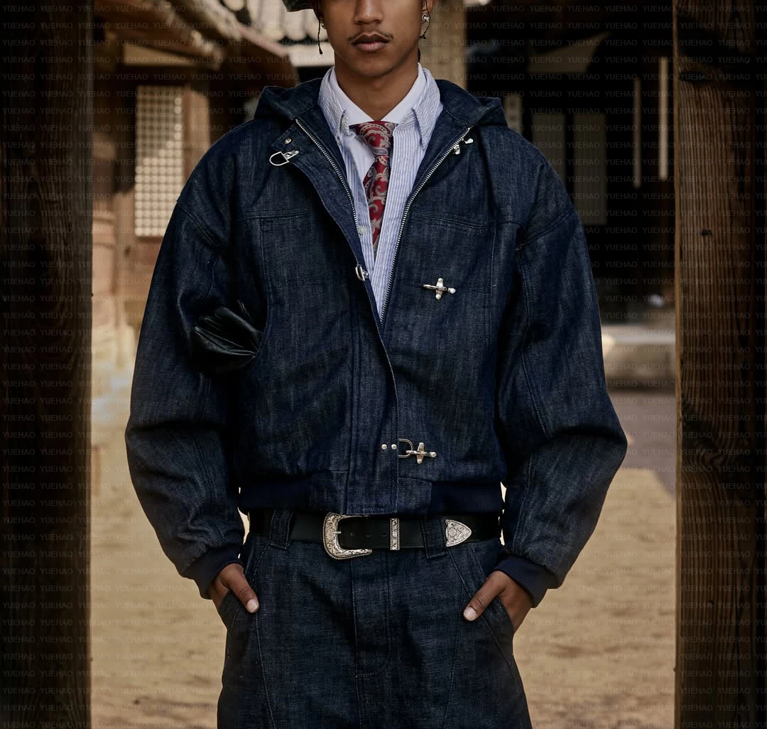 Japanese Street Style Denim Street Style Custom Jean Jacket Men