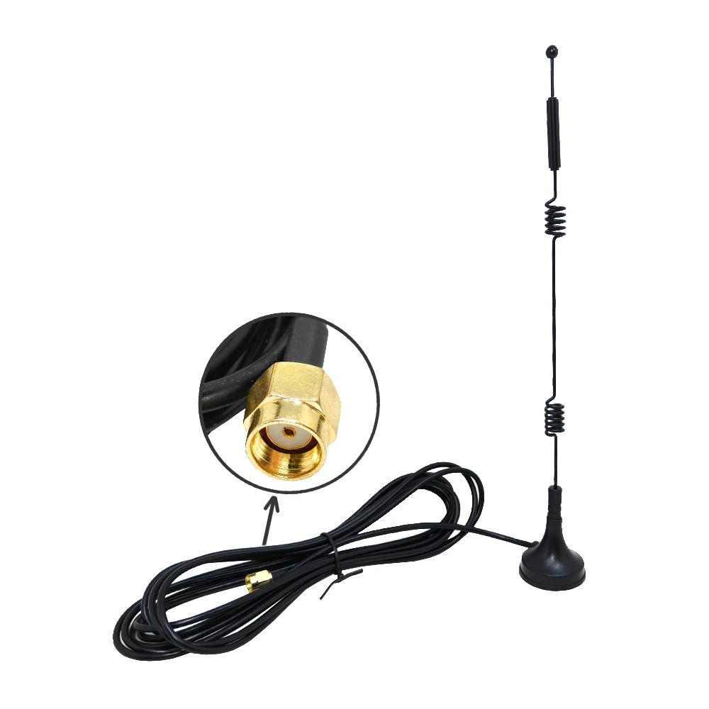 RP-SMA-Stecker männlich, 2,4 GHz / 5 GHz, 5–9 dBi, magnetische Antenne für WLAN-Router und Modem