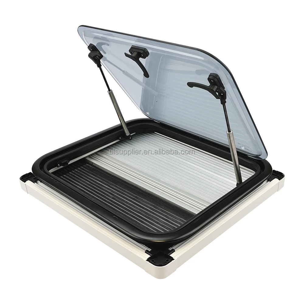 Curved Poly Rv Window S2 Rv Caravan Motorhome Led Skylight Roof Window Hatch Roof Top Vent ...