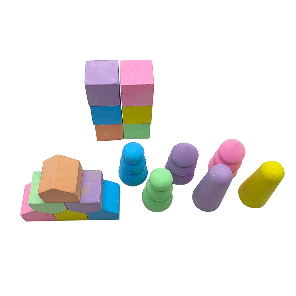 Elsas моющийся Радужный Рог единорога, объемный Мел для тротуара, набор нетоксичный Мел без пыли для улицы