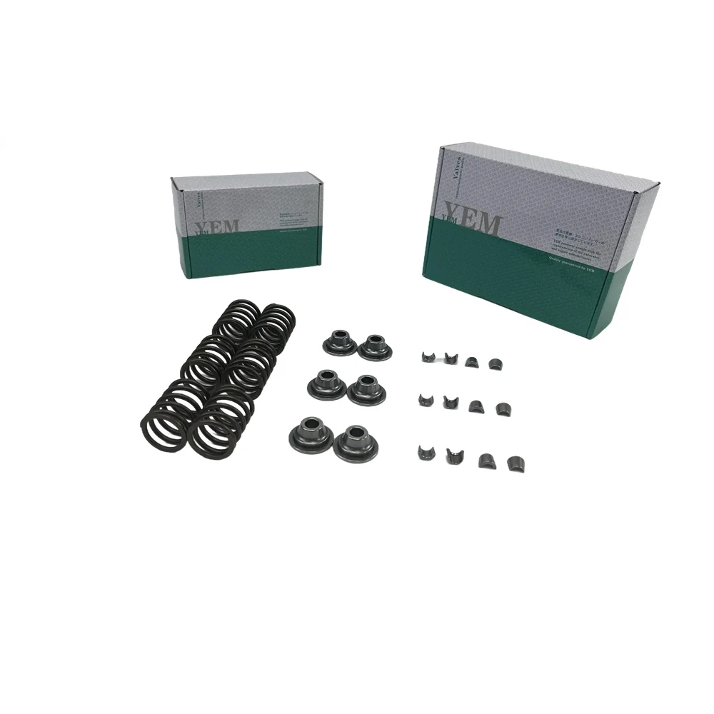 Valve Spring Kit Spring Seat & Retainer 3TNE100 Excavator for Yanmar Engine Replacement Parts