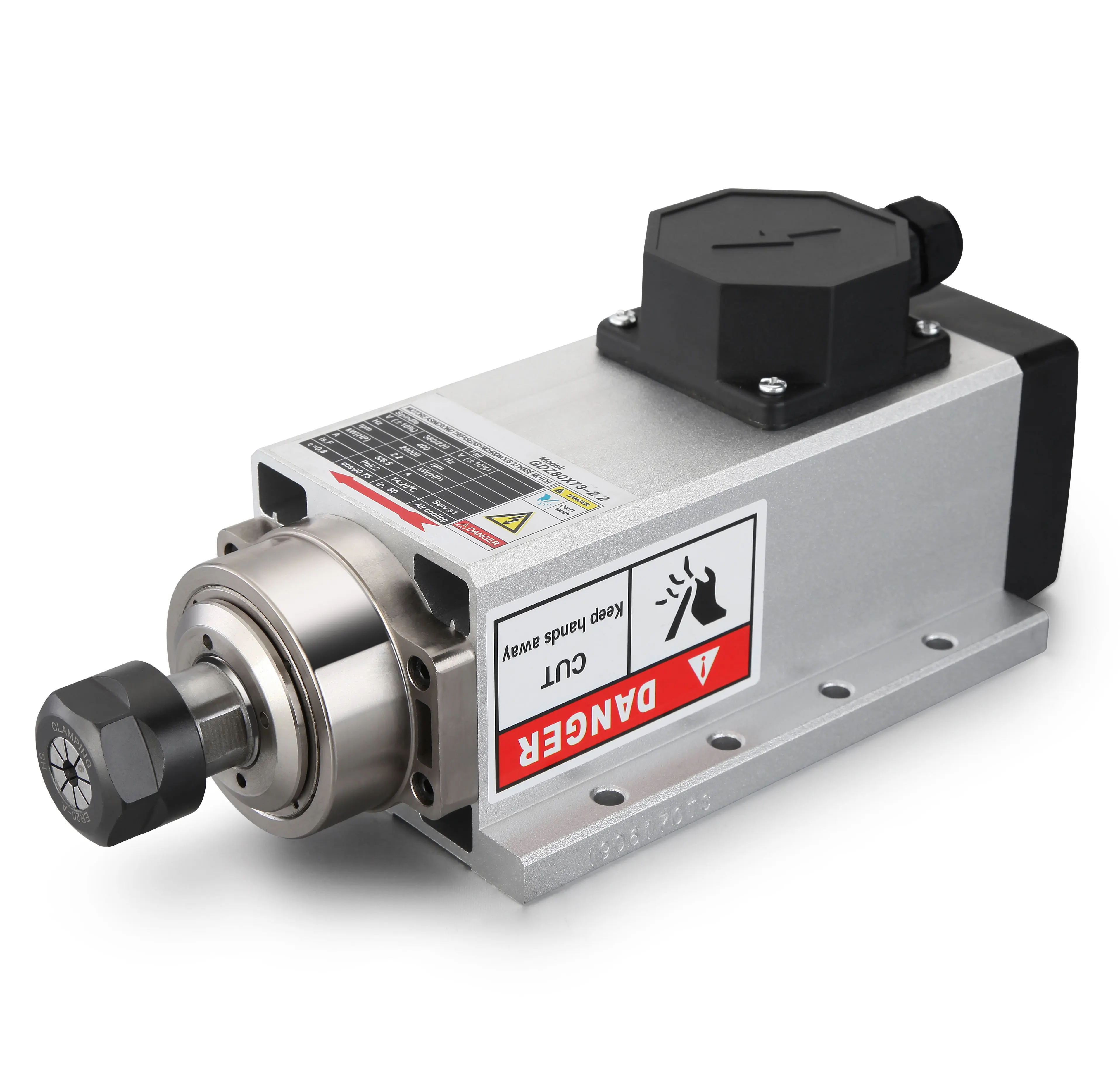 Gdz80 2.2kw Air Cooled Spindle Motor 24000rpm For Grinding