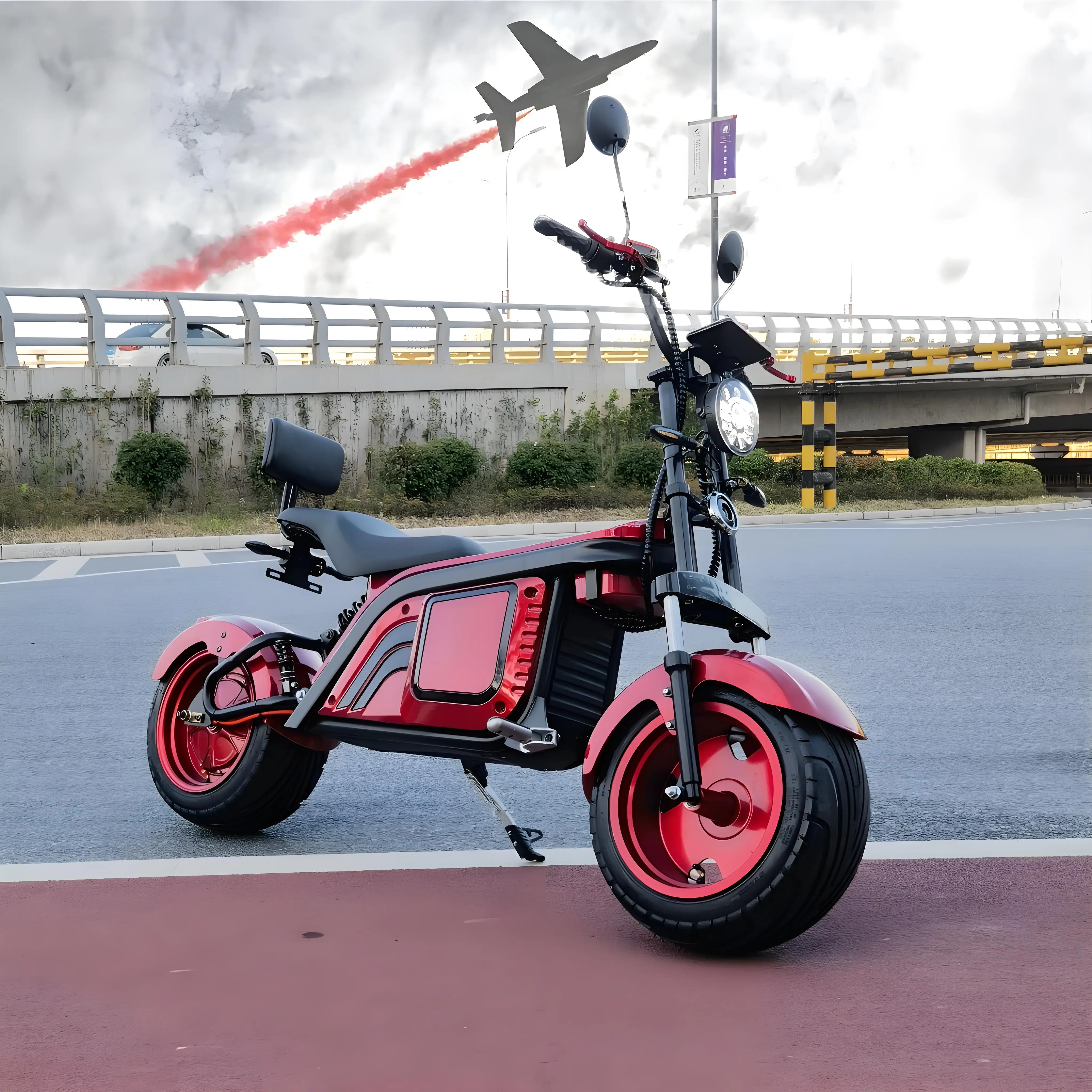 Innovative MH3 High Performance Electric Scooter Max Velocity 75 Km/H Cutting Edge Technology Long Range Battery