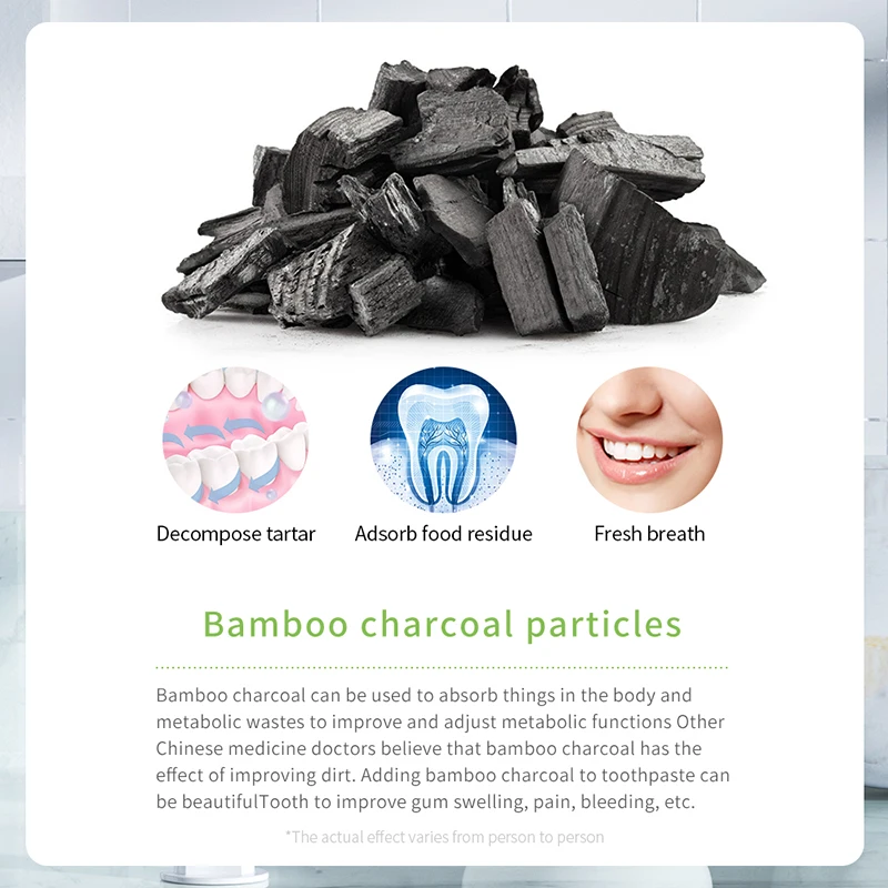 VEZE OEM ODM бамбуковый уголь удаляет пятна Органическая активированная зубная паста для отбеливания