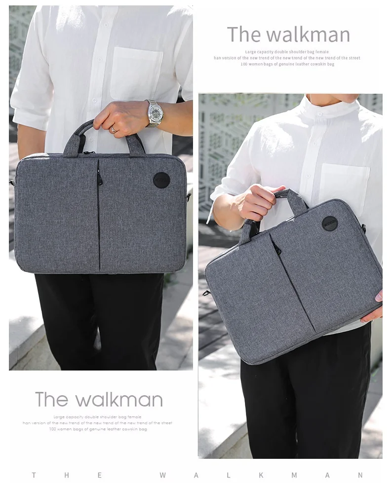 Men Shoulder Messenger Briefcase Laptop 15.6 Inch Notebook Polyester