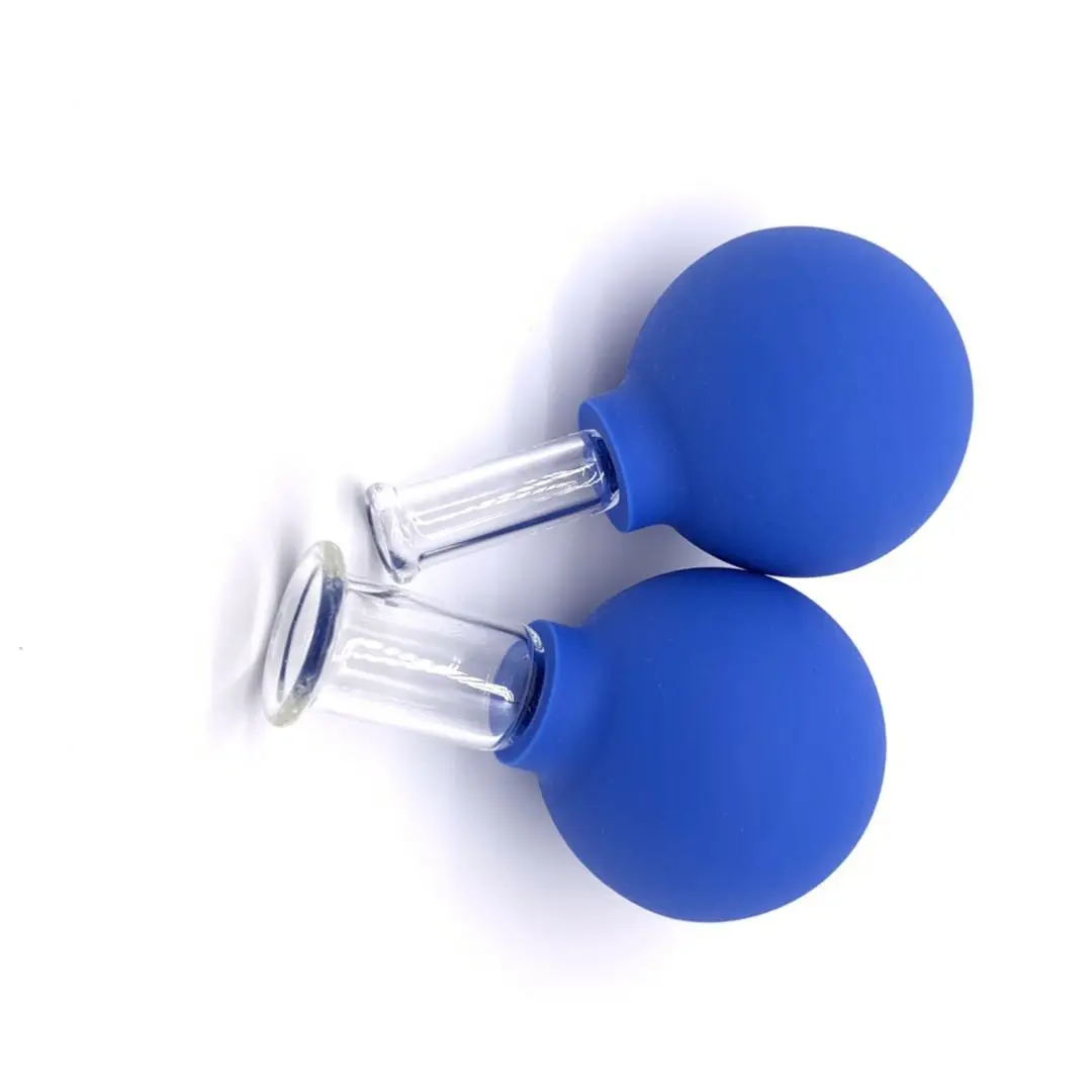 Home and Professional Therapy Massage Cupping Set Rubber Bulb Glass and Plastic Suction Cups for Body Application