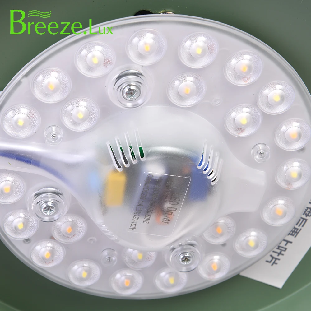 Breezelux Modern Simple Invisible 3 Blades 42 Inch LED Remote Control Ceiling Fan Light
