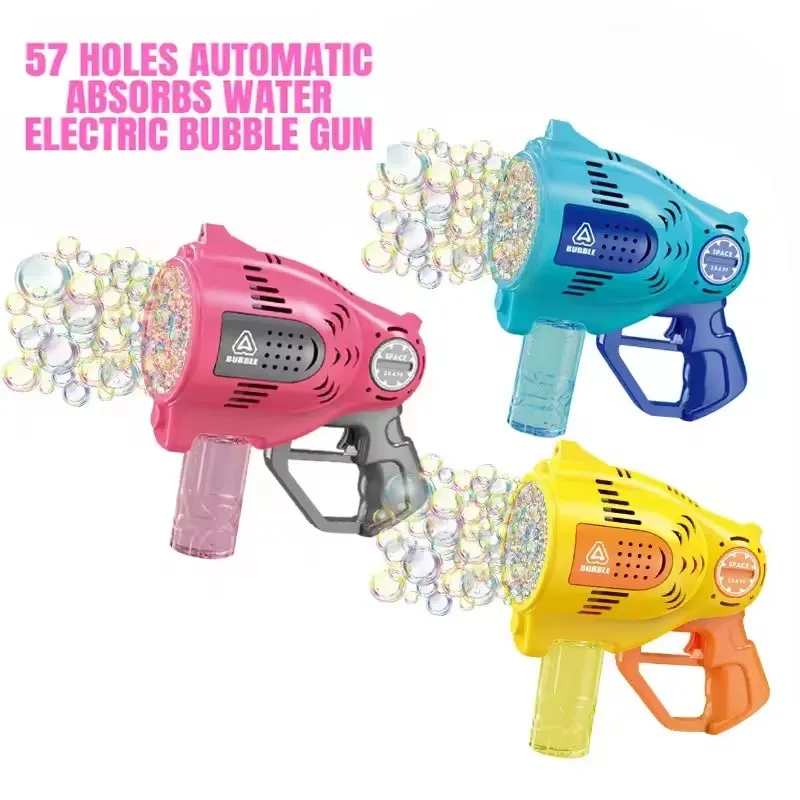 Luz automática de pistola de burbujas: juguete divertido para niños al aire libre