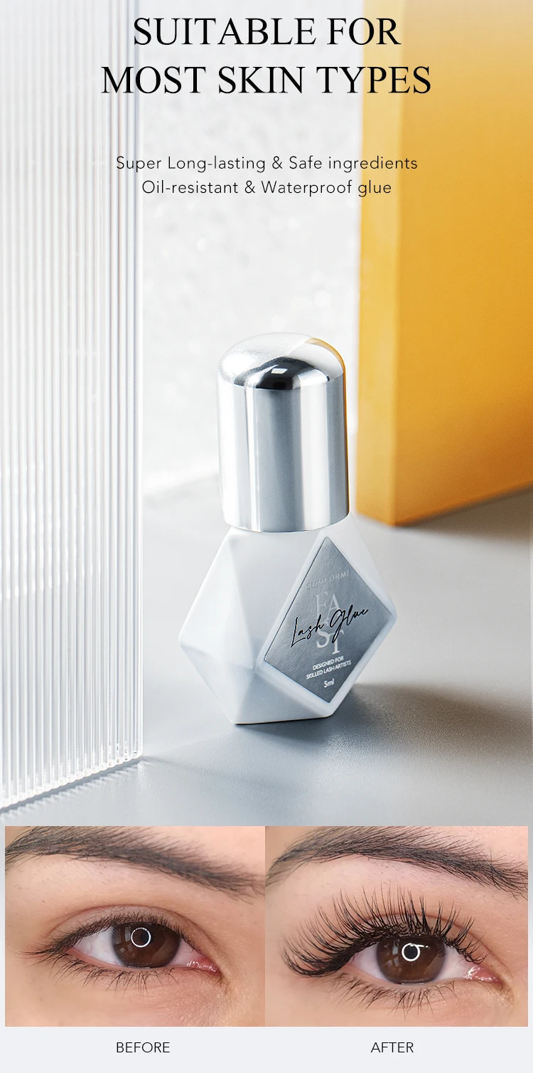 Sumformi Custom 0.31 Second Eyelash Glue Fast Drying Latex Free