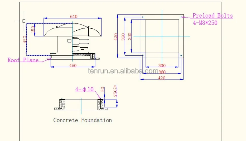Air Extractor, Axial, Roof - detail 14