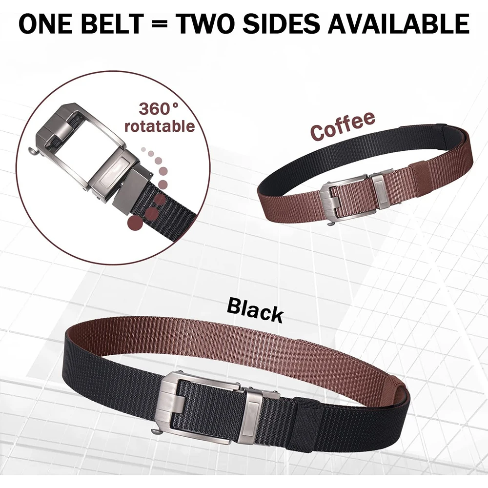 Durable Adjustable Training Wear-resistant Sports Reversible Ratchet Belt Nylon Web Tactical Work Belt