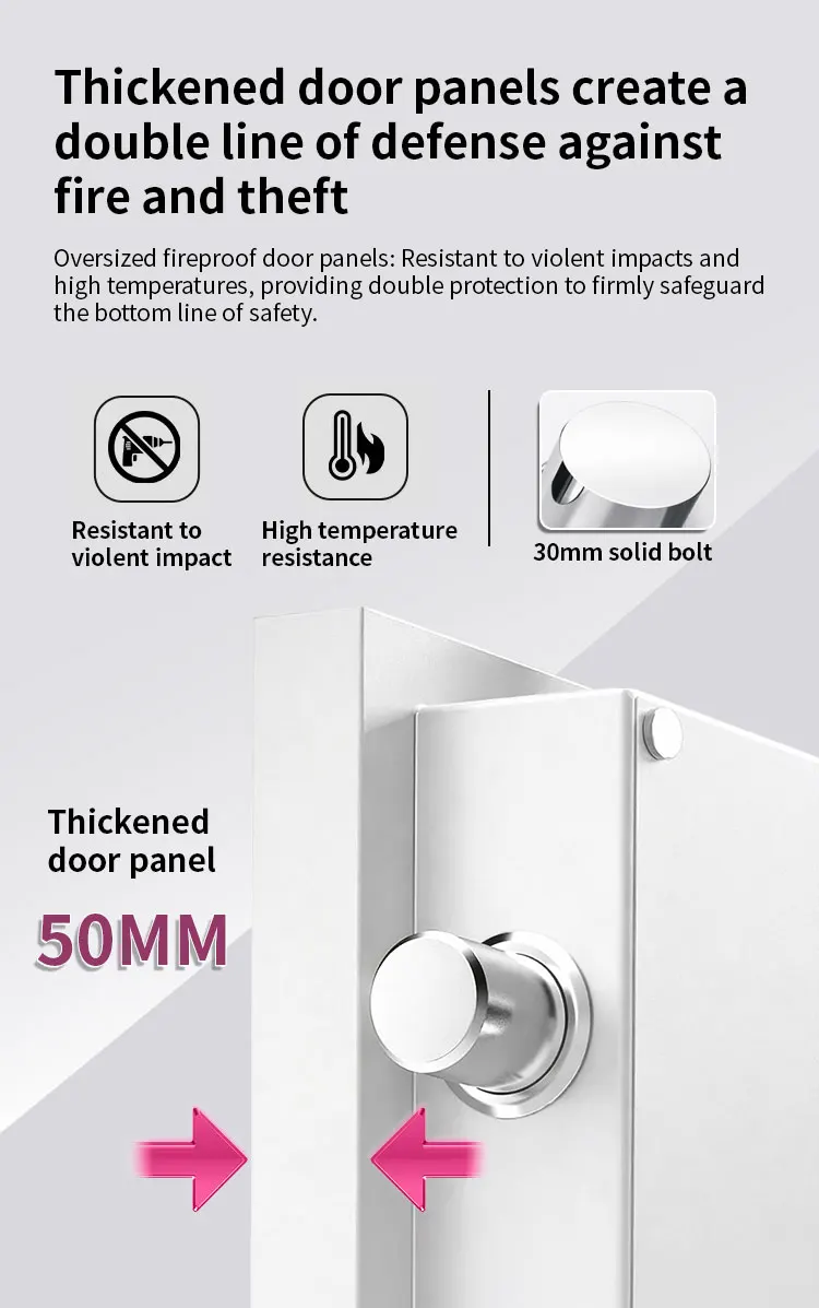 kc 750a ceqsafe anti drilling money luxury mechanical safe household cash box spring loaded relocking device safe small all steel safe-6