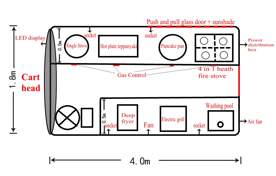 New Product And Best Price Food Truck Used Food Cart Manufacture Carts