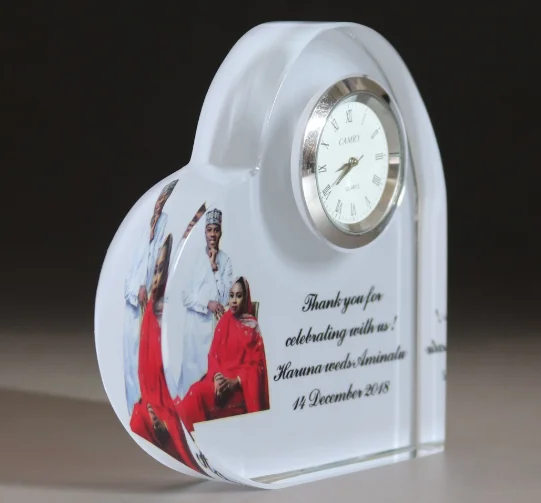 
 Часы для украшения дома, сублимационные часы, персонализированные часы с хрустальным сердцем  