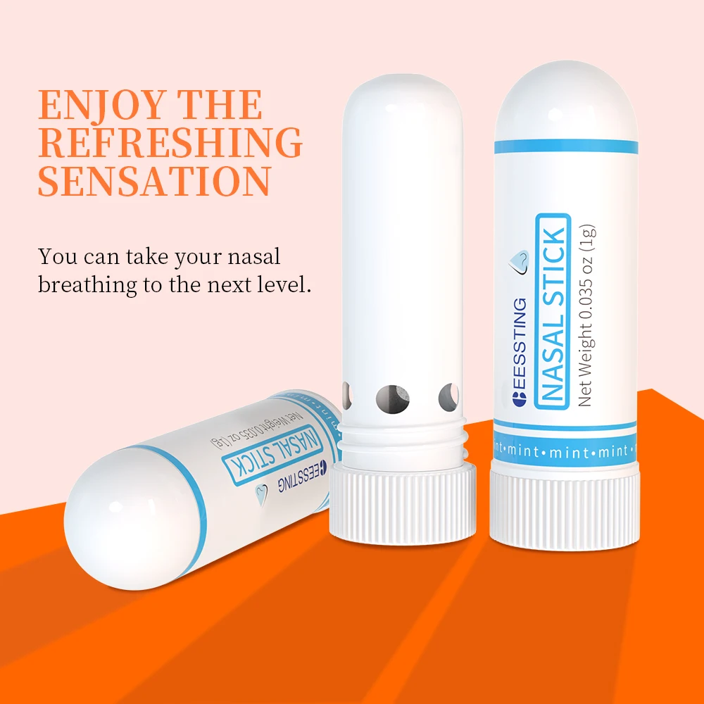 Private Label Daily Refreshing Boost Energy Set 4 Packs/1 PC Focus Energy Nose Nasal Inhaler Stick