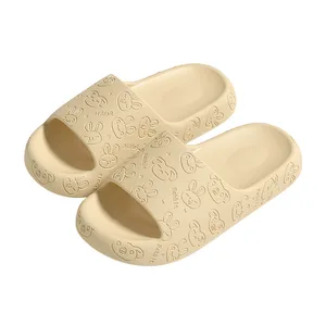 Open Toe Design Waterproof EVA Material Comfortable Soft Indoor Summer for Slippers for Couples Candy Colors Anti-Slip Home