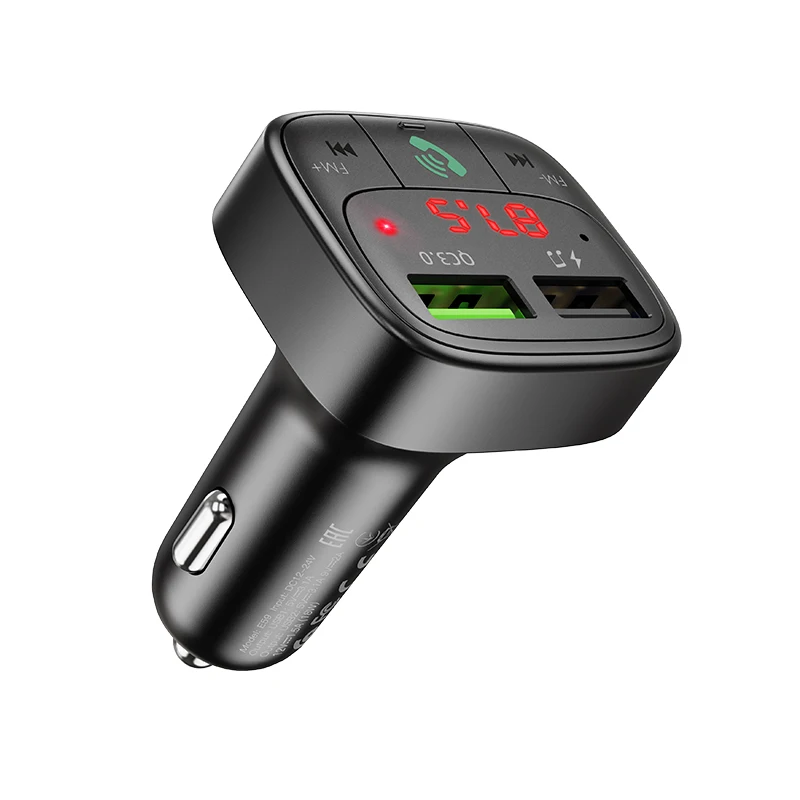 HOCO E59 Dual USB Car Charger Bluetooth FM Transmitter 5