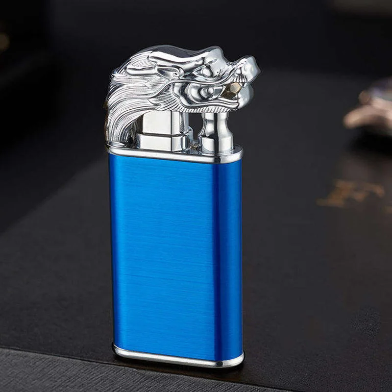 2023 Creativity Frosted Crocodile/Dolphin Model Butane Lighter Double Flame Cigarette Lighter Custom Logo