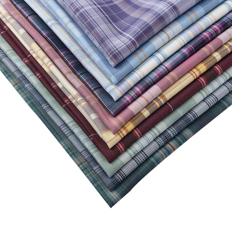 Фабричная цена 100% полиэстер текстильная окрашенная ткань JK для короткой юбки девочек