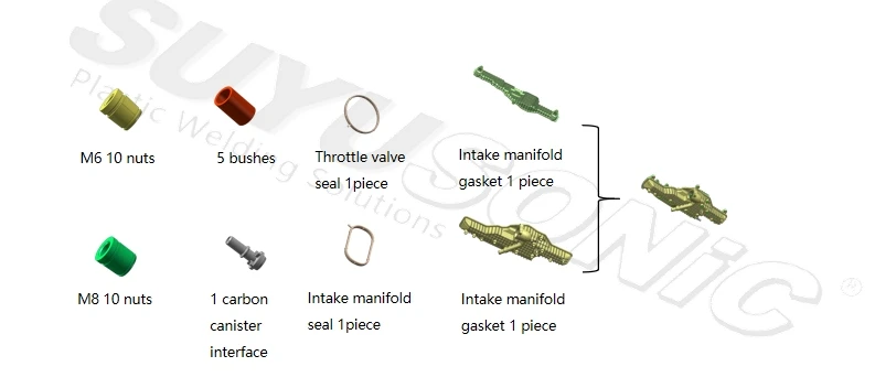 Automated Intake Manifold Production Line with Hot Insertion of Copper Nuts 220V 100-110S/1PCS