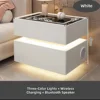 White_Wireless Charge + LED+Bluetooth Speaker
