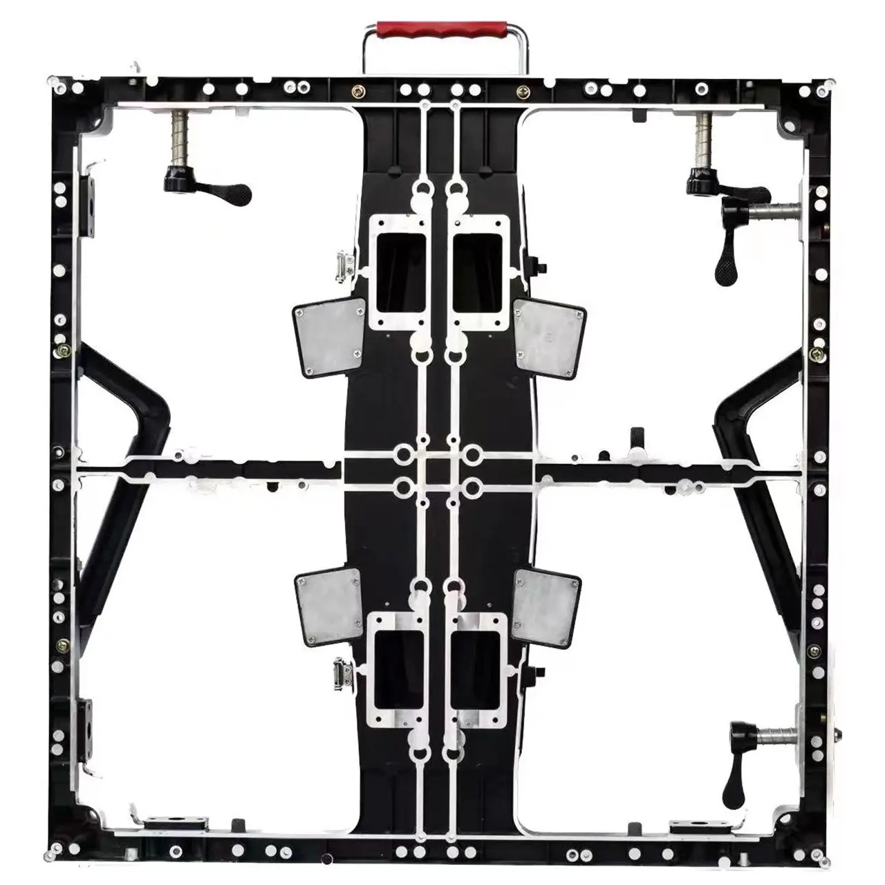 576X576-E Indoor and outdoor Cabinet (Flat, curved 0-20 degree) 500x500x70mm 4.12KG led module 250x250mm P3.91 P4.81 P2.976 P2.604