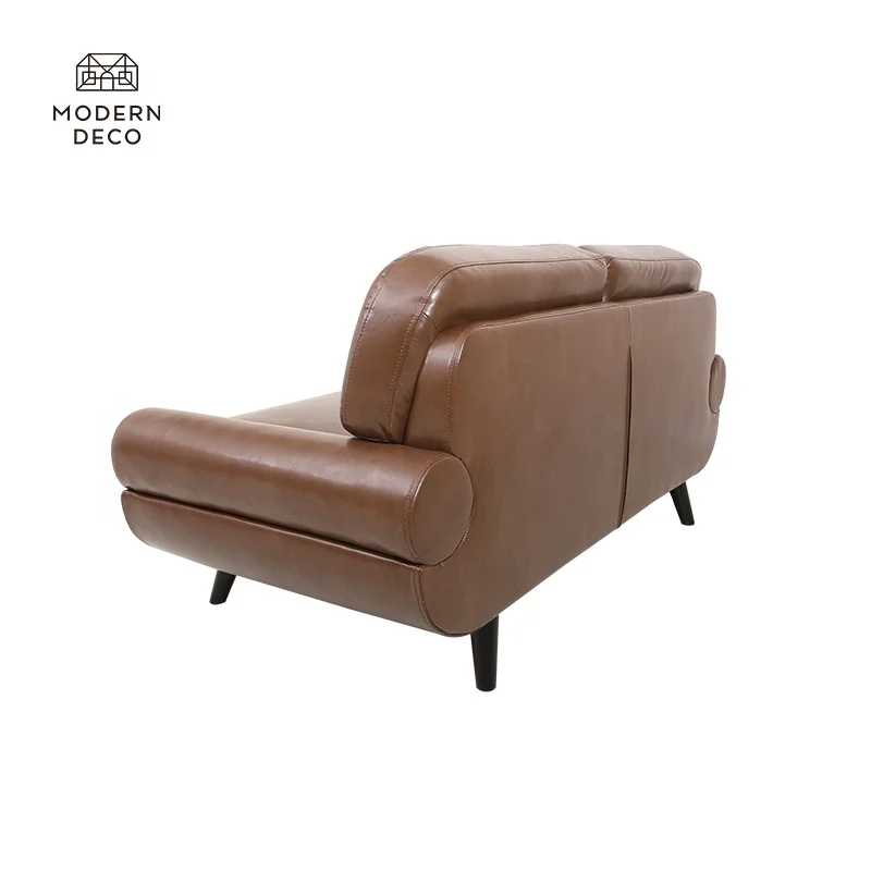 Sintetična koža sofa loveseat brez rok črna rjava kamel 2 sedeža dvojni sedež sodobni dvorani tapicerija