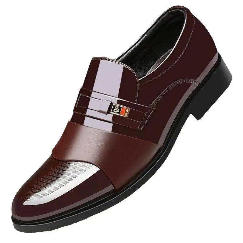 Baskets En Cuir PU Pour Homme - Taille 41 EU, Marron, Style Décontracté Pro - Neuf Sans Emballage