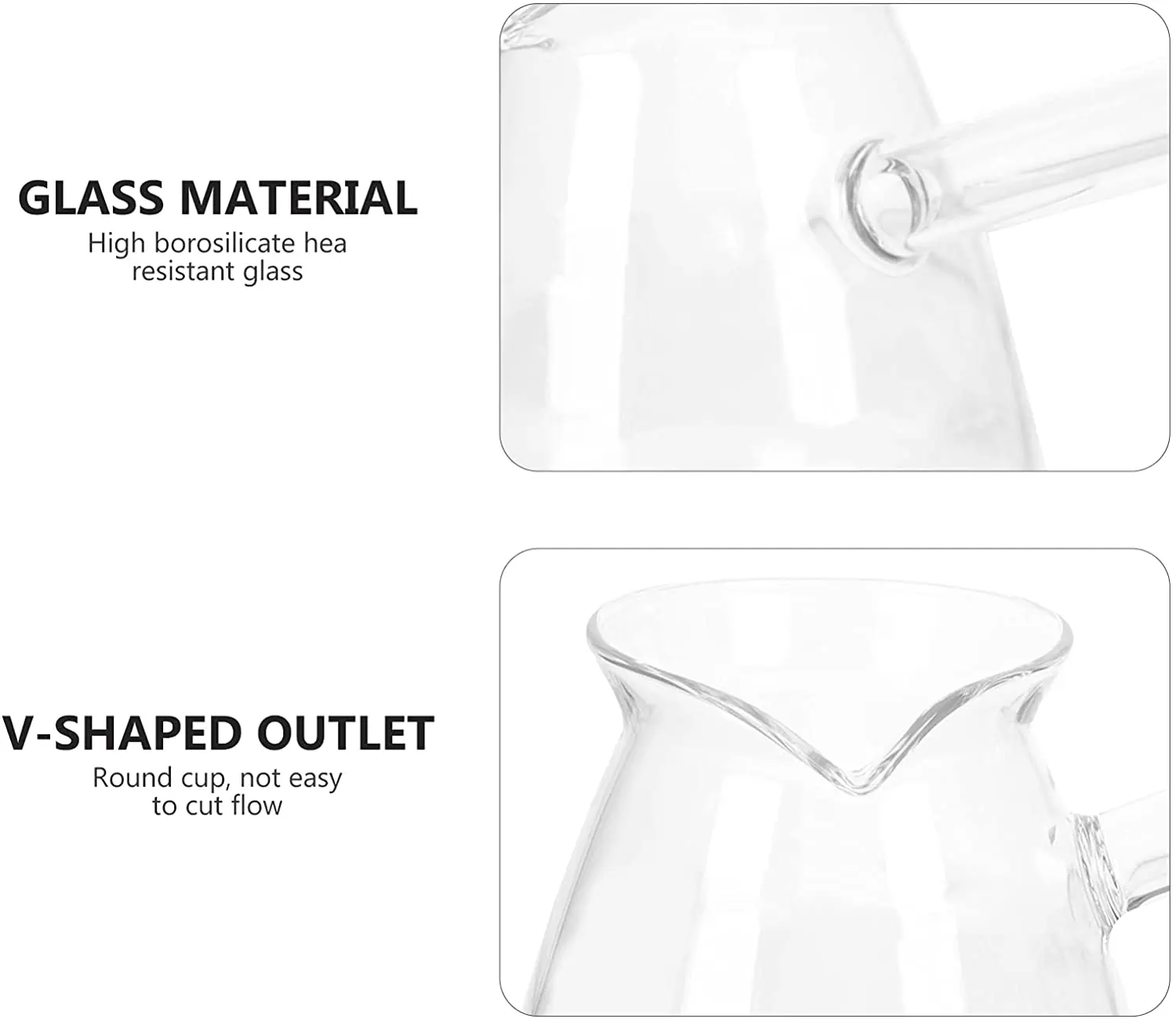 Classics Turkish Coffee Pot Borosilicate Glass Stovetop Tea Maker Heat