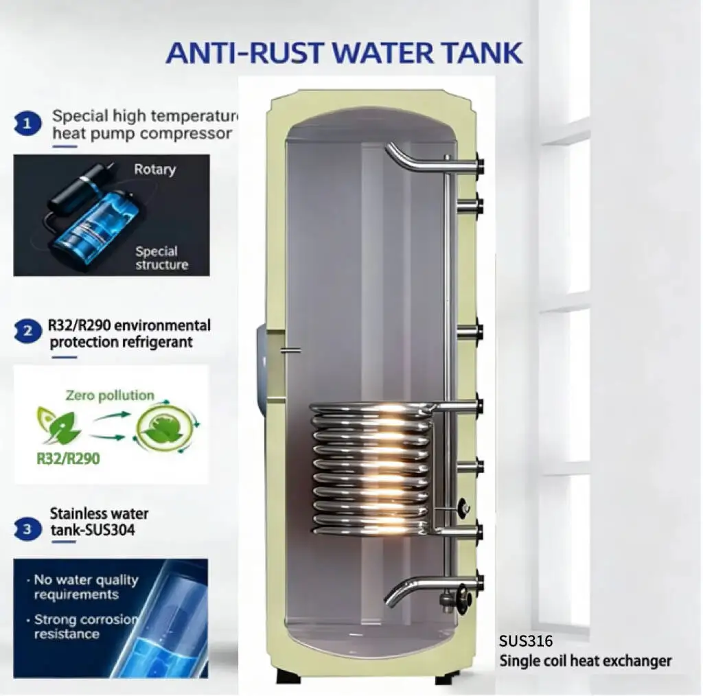 Water Heater, R290, 150L/200L/300L, TUV - detail 4
