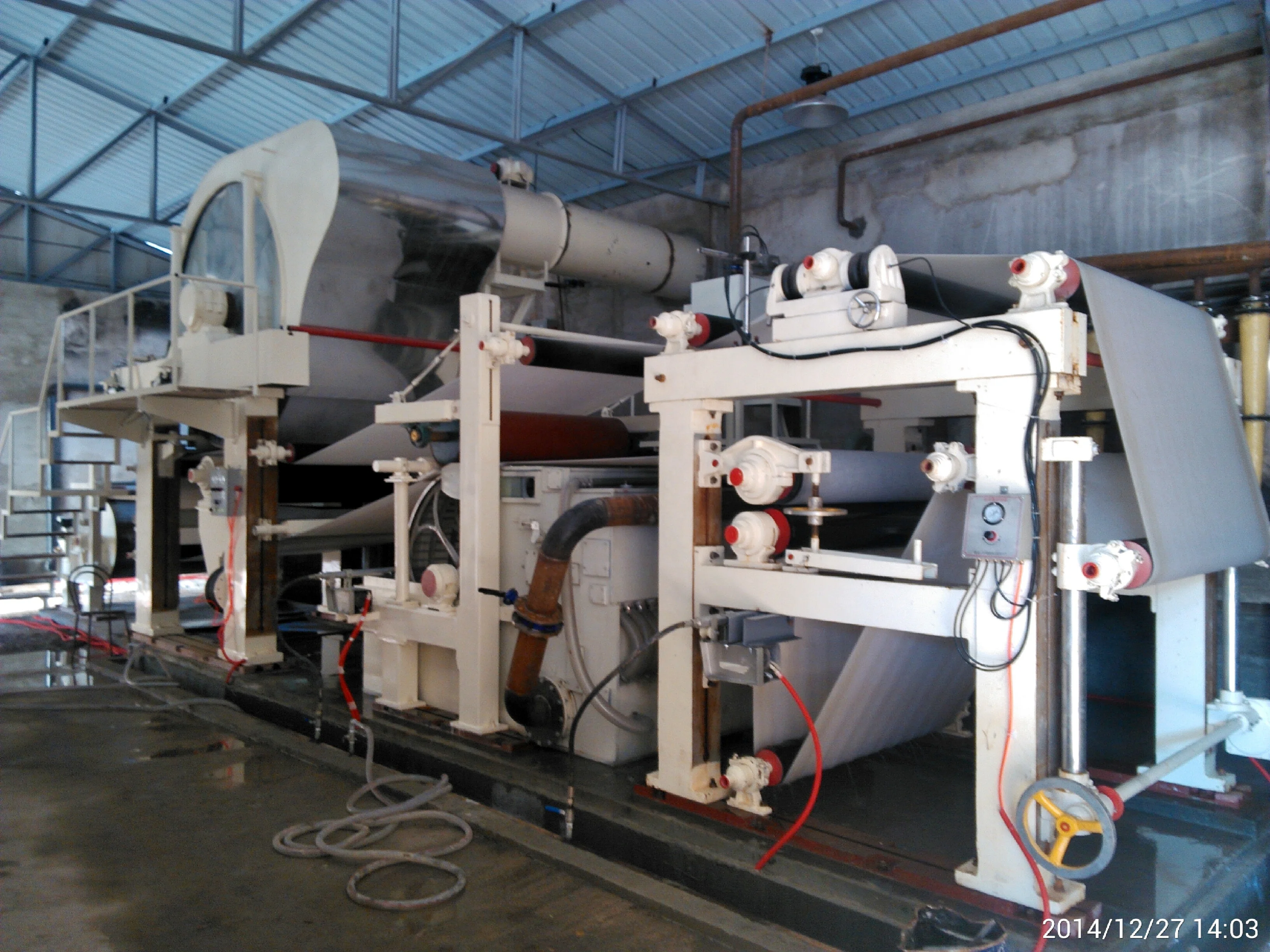 Quality Quantity Assured Thermal Waste Paper Recycling Making Machine PLC Motor Pump Gearbox Bearing High Capacity 100m/min
