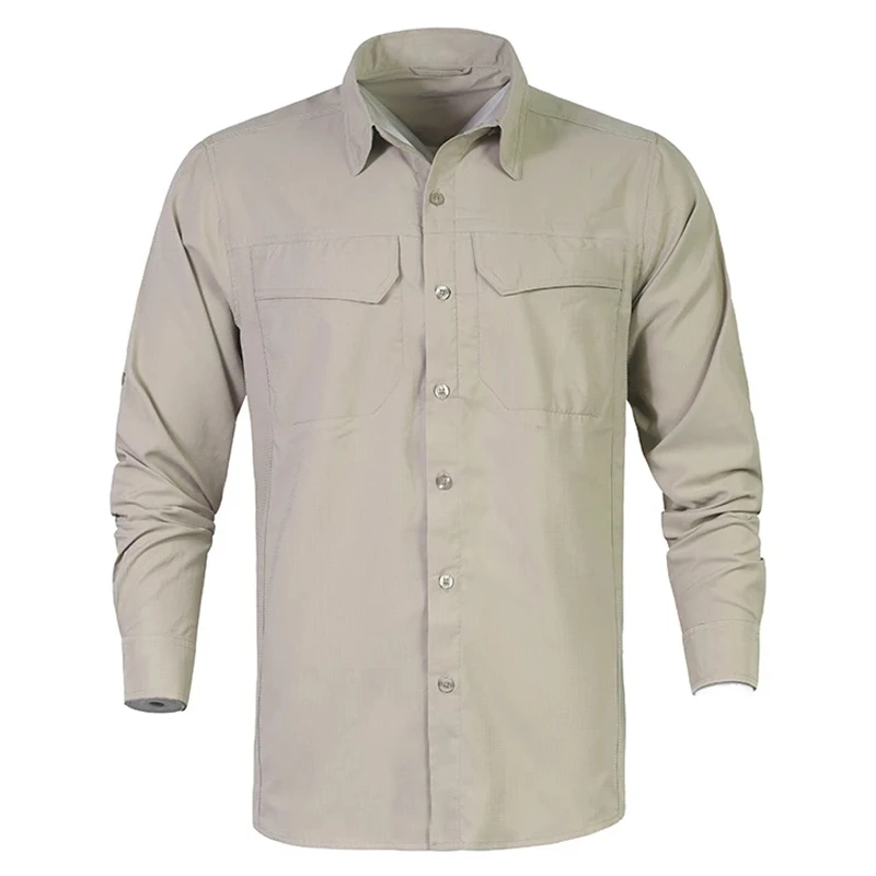 Custom Button Up Quick Dry Men Fishing Shirt Fast Dry Upf45 Uv Outdoor ...