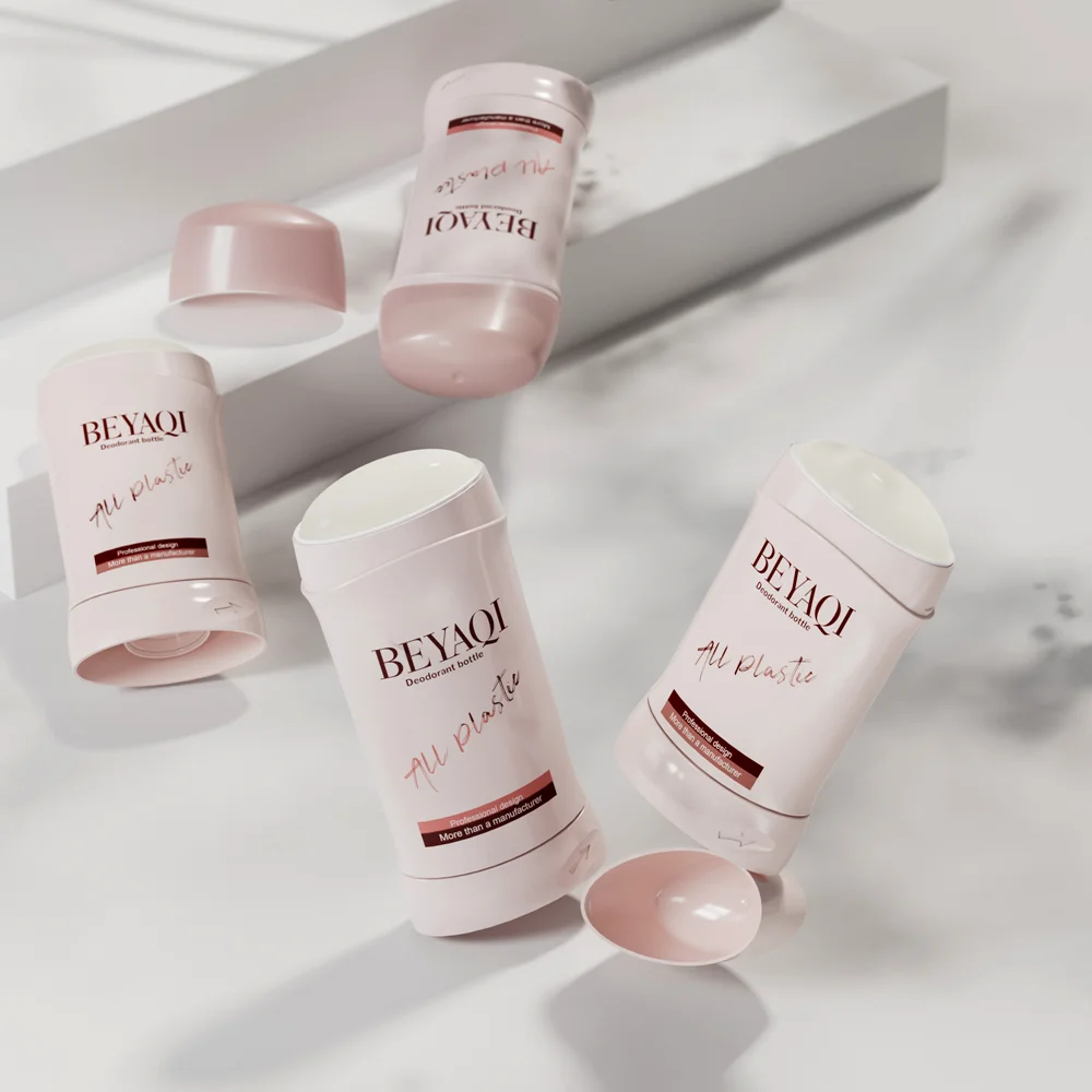 TB13 50g 80g Eco Friendly Oval Flat Empty Container Antiperspirant Fragrant Solid Stick Balm Body Refill Deodorant Stick Bottle