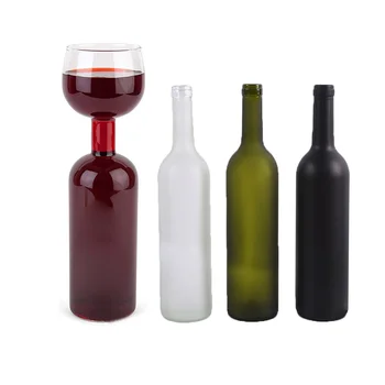Creative high borosilicate decanter grape red wine bottles big mouth 750 ml wine glass bottle