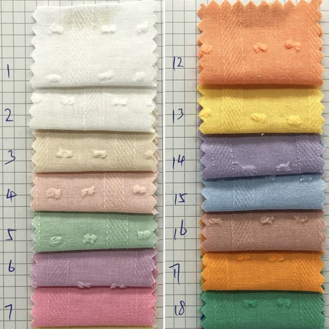 Жаккардовая ткань в горошек из 100% хлопка полоску для женских рубашек и детской одежды