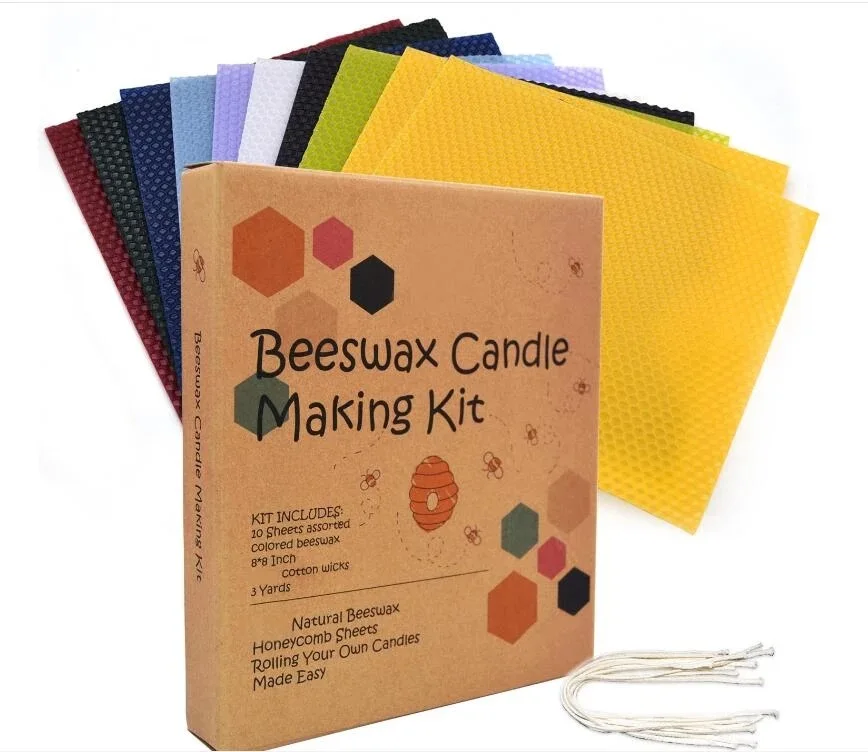 diy handrolled honeycomb beeswax sheets candle