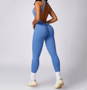 Hot Sales Sports Jumpsuit Gym Outfit Running Recycle Breathable One Piece Yoga Female Jumpsuit Fitness for Women