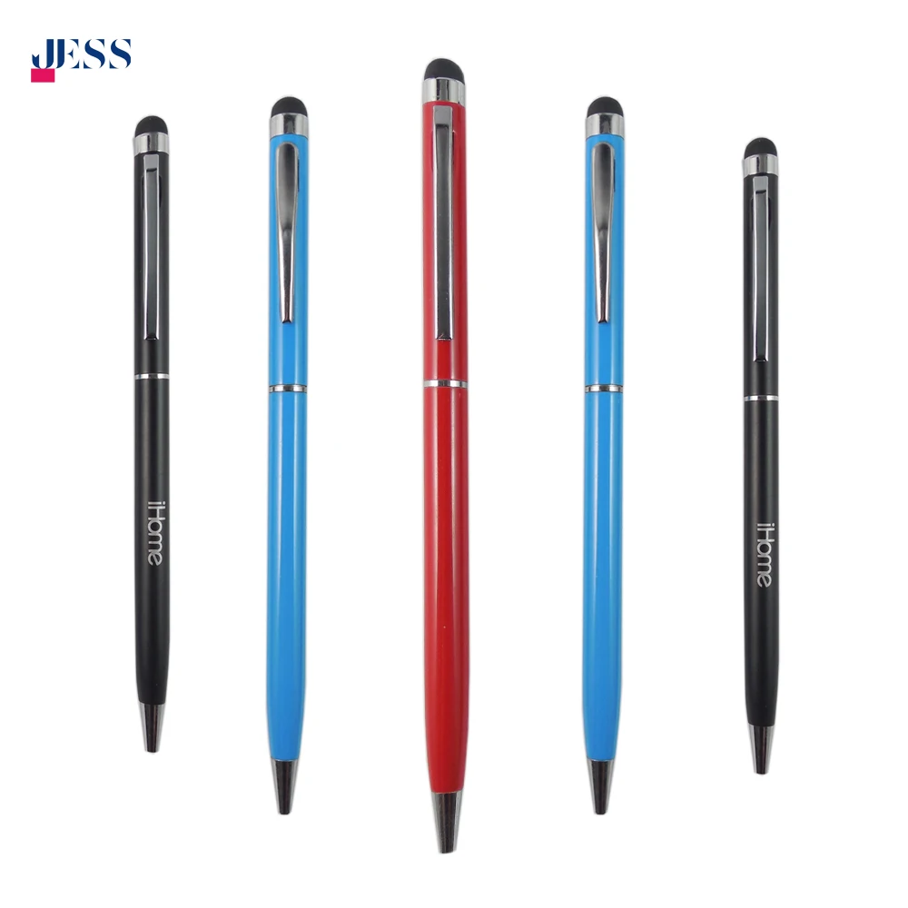 Заводская поставка 2 в 1 металлическая шариковая ручка активная тонкая необычная рекламная с логотипом