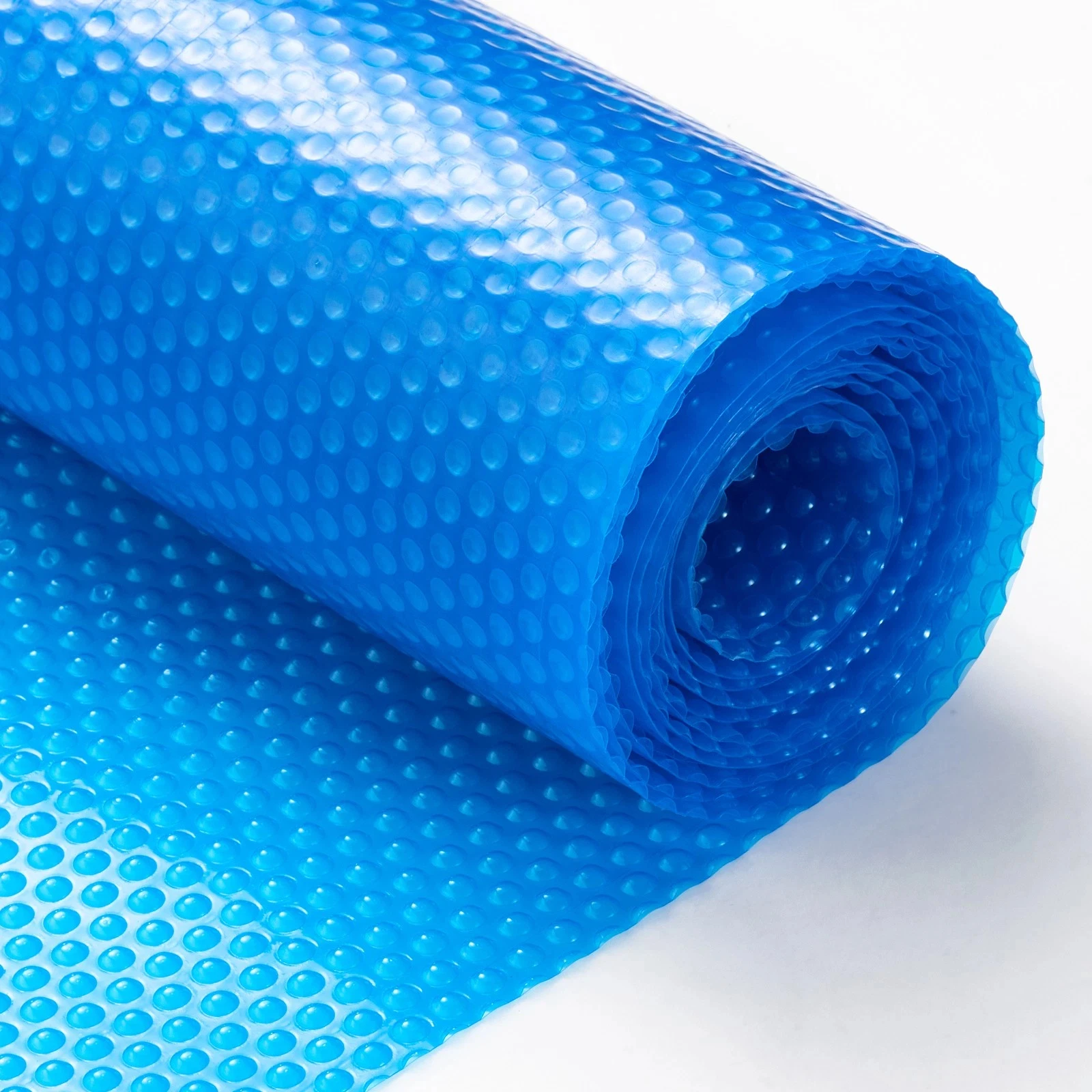 Blue 12/16 Mil Solar Pool Cover UV Resistant Bubble Insulation Retains Heat Reduces Evaporation Cuts Heating Swimming Pools
