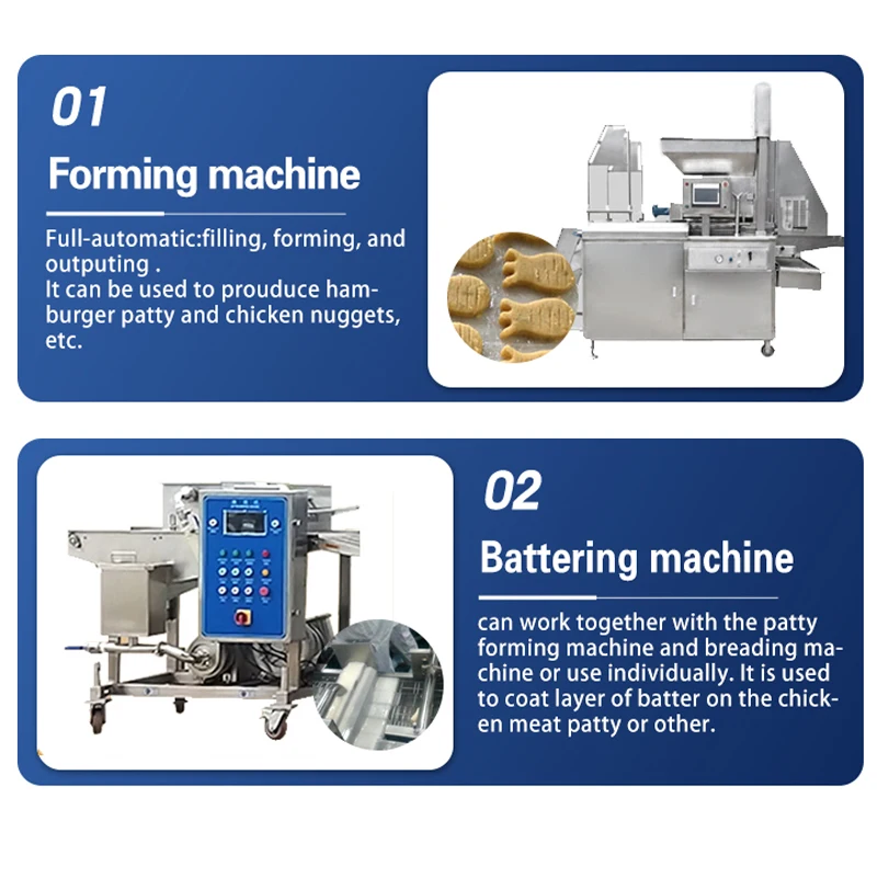 AICN Automatic Burger Patty Meat Chicken Nugget Forming Shaping Food Making Machine Production Line Price