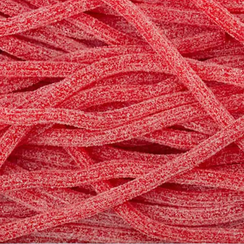 Halal Bulk Fruity Sour Candy Strips Powder Cc Stick Gummy Candy Belts Chewy Candies