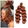 KAMA High Quality 12 Inch Italy Curl Synthetic Fiber Braiding Hair Loose Wave Short Spiral Goddess Braids Women Black Heat