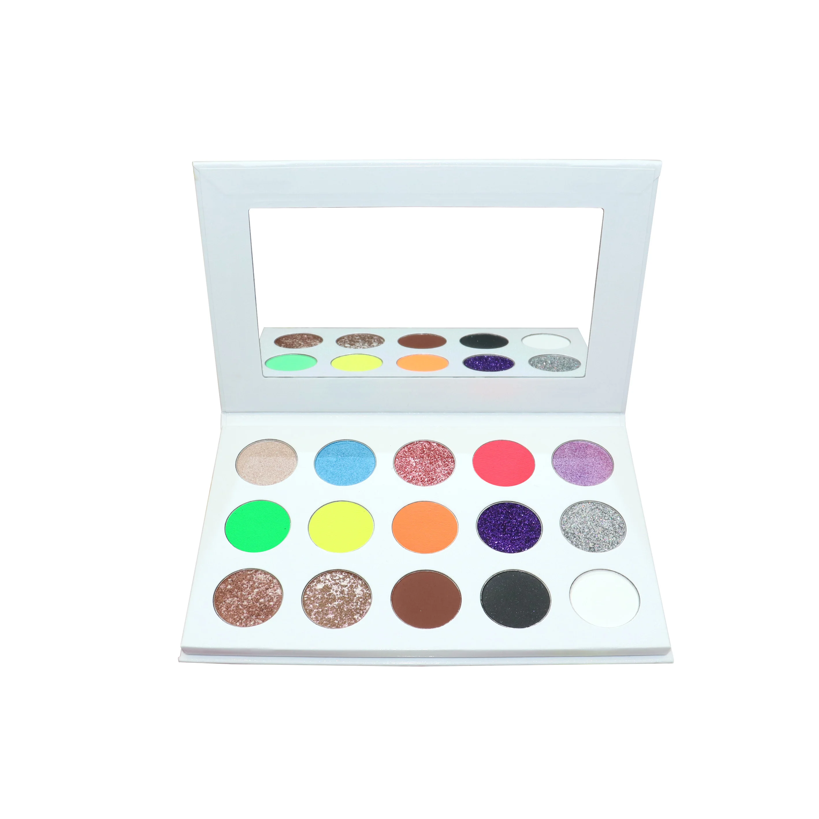 Private Label Makeup Cosmetics 15 Color Glitter Eyeshadow Palette With Your Own Brand
