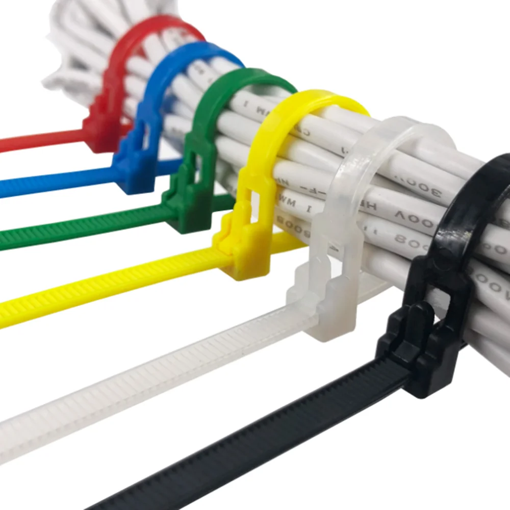 Kabelbinder Aus Nylon – 50 Stück, Weiß, 50 Cm Lang, Selbstsichernd, Ultrastark