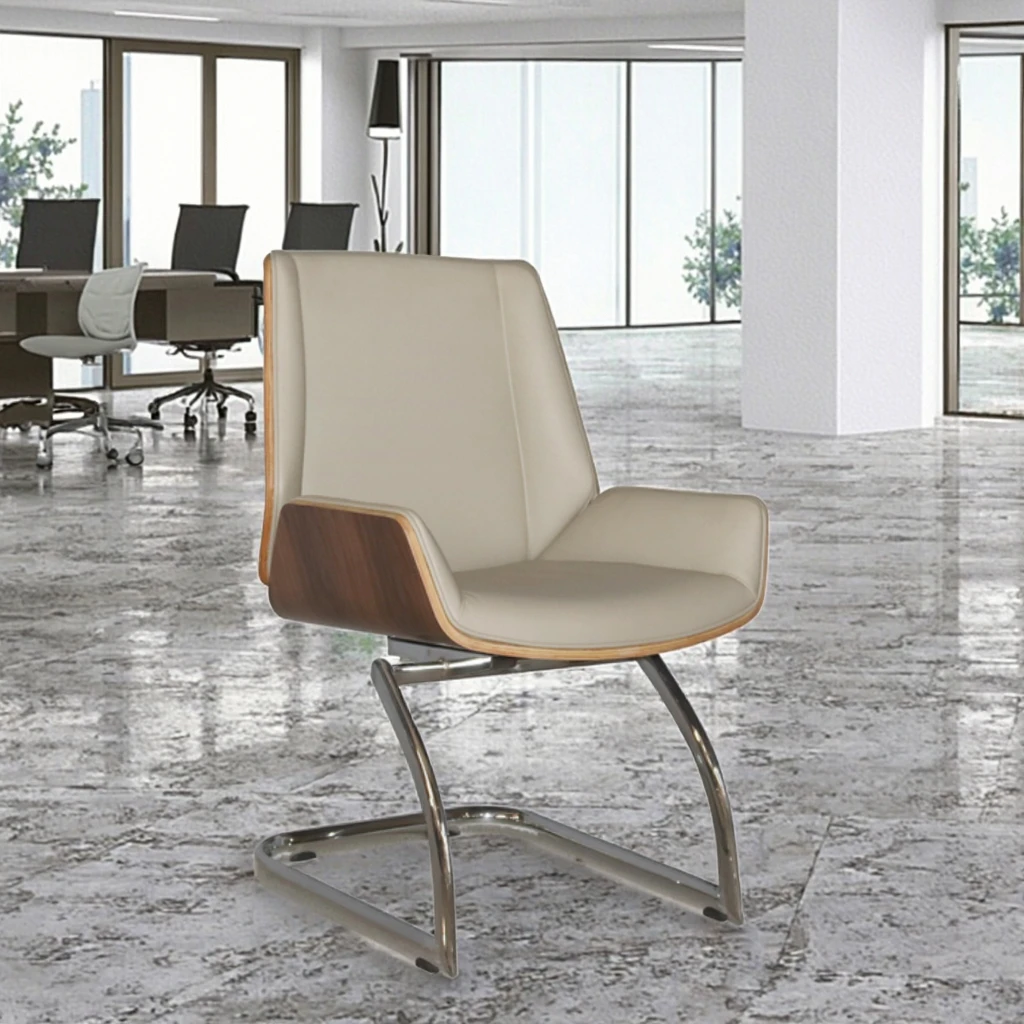 Professional Modern Leather Executive Chair with Steel Reinforced Joints for Commercial Salon Seating 3