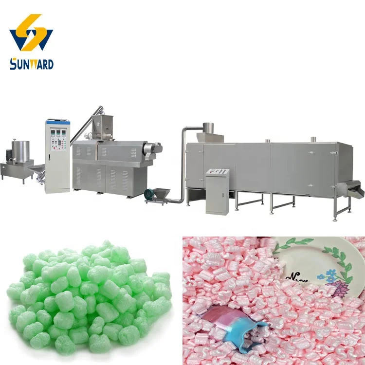 Jinan Sunward 100 Kg/h Output Biodegradable Peanuts Foam Filler